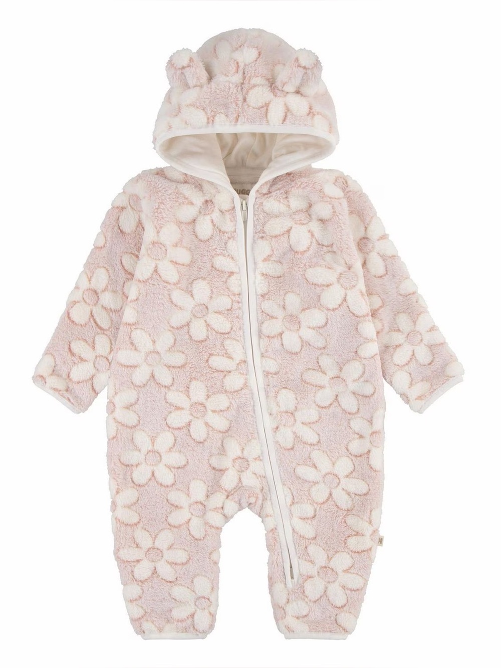 NWT Huggies Baby Girls Floral Sherpa Bunting Suit size 6 months